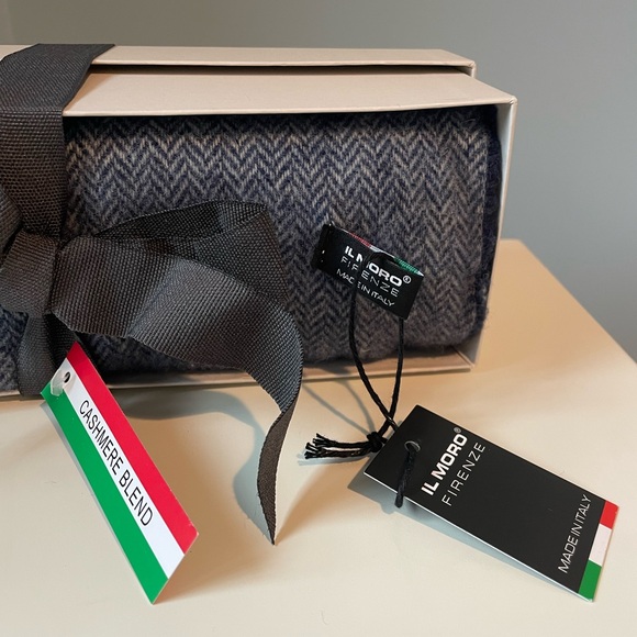 NWT IL MORO Firenze Men's Cashmere Blend Scarf - Picture 4 of 5